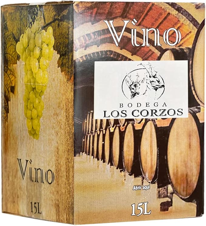 Bag in Box 15L Vino cosechero vino tinto joven de Bodega Los Corzos (20 Botellas de 750 ml)