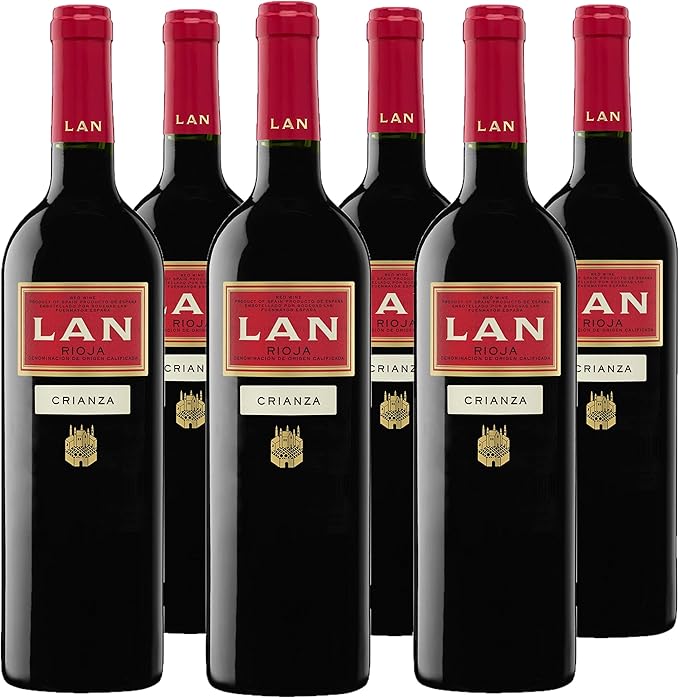 Vino Tinto LAN Crianza D.O.Ca. Rioja - 6 botellas de 750 ml - Total: 4500 ml