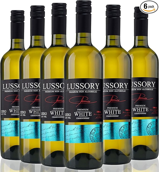 Vino Blanco SIN ALCOHOL 0,0- LUSSORY PREMIUM Chardonnay | Caja de 6 botellas x 0,75 cl