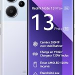 Xiaomi Redmi Note 13 Pro+ 5G - Smartphone 12+512GB, Pantalla OLED de 6,67 Pulgadas, Octa Core Dimensity 7200 Ultra, Cámara de 200MP con OIS, 5000mAh, Carga de 120W, Púrpura [Versión Global]