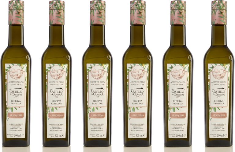 CASTILLO DE CANENA - Aceite de Oliva Virgen Extra Reserva Familiar (Variedad Arbequina) - Pack regalo de 6 botellas de 500 ml