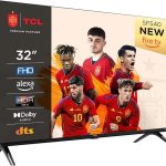 TCL 32SF540-32" FHD Smart TV - HDR & HLG-Dolby Audio-DTS Virtual X-Bezel-Less-Dual-Band WiFi 5 - con Fire OS 7 System - Frente de metal oscuro cepillado