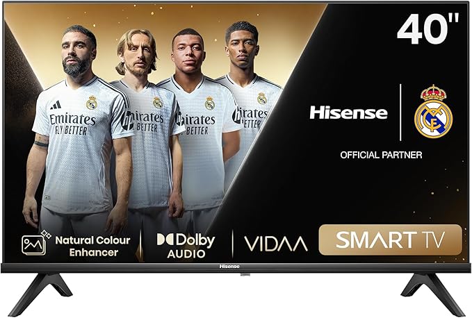 Hisense 40A4N - Smart TV HD 40 Pulgadas, TV con Modo Juego, Deportes IA, Dolby DTS HD, VIDAA U6, función Compartir en el televisor, DVB-T2, Auto ordenación de los Canales TDT (Nuevo 2024)