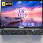 Ordenador Portátil ACEMAGIC,16 GB DDR4 RAM 512 GB SSD(expansión 2TB),12th lntel Alder Lake N95【Batir N100/N5095】,16" Full HD Laptop,2.4G/5G,WiFi,BT5.0,Type_C,USB3.2,HDMI,Webcam(Gris)