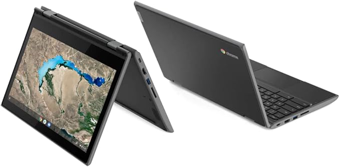 Lenovo 300e Chromebook 2nd Gen AST - Portátil Convertible Táctil 11.6" HD, 4GB RAM, 32GB SSD, AMD Radeon R4 Graphics, WiFi+Bluetooth, Chrome OS) Negro - Teclado QWERTY Español (Reacondicionado)