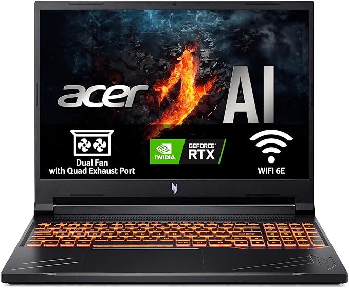 Acer Nitro V 16 ANV16-41-R68V - Ordenador Portátil Gaming 16" WUXGA IPS 165Hz (AMD Ryzen 7 8845HS, 16GB RAM, 1TB SSD, NVIDIA GeForce RTX 4060, Sin Sistema Operativo) Color Negro - Teclado QWERTY