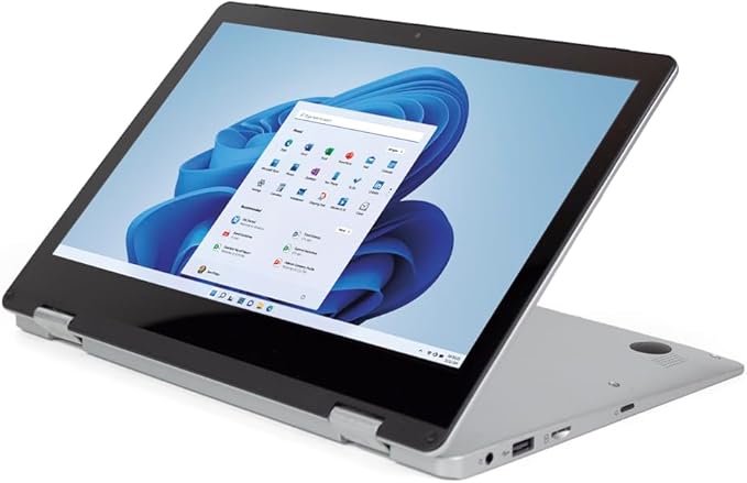 PRIXTON Flex Pro - Ordenador Portátil Pantalla Táctil 11'6" Windows 11 Home Procesador Intel Celeron N4020 4GB RAM / 128GB