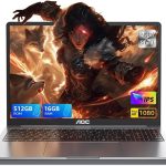 AOC Ordenador Portatil Gaming con N97 (hasta 3,6 GHz), Portátil Computadora 16GB DDR4 512GB SSD Expansión 2TB Laptop, 5G WiFi/BT5.1, USB3.2, HDMI, 15,6" FHD Gaming Notebook