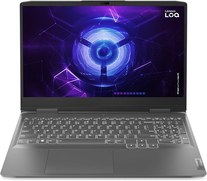 Lenovo LOQ - Ordenador portátil 15.6" FullHD (Intel Core i5-12450H, 16 GB RAM, 512 GB SSD, RTX4050-6GB, Sin Sistema operativo), Gris Tormenta - Teclado QWERTY Español