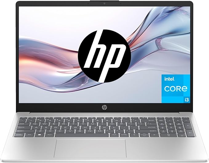 HP 15-fd0000ns - Ordenador portátil de 15.6" Full HD (Intel Core i3-N305, 8GB RAM, 512GB SSD, Intel UHD Graphics, Sin Sistema Operativo) Plata y Azul- Teclado QWERTY Español