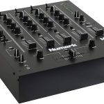 Numark M6 USB - Mezclador DJ de 4 canales, interfaz de audio integrada, EQ de 3 bandas, entrada micro y crossfader reemplazable con control de curva