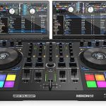 Reloop Mixon 8 Pro | 4-Kanal -Multi-Platform-Performance-Controller für Serato & djay, Jogwheel -Displays & 4 Instant-FX-Kippschalter, Dual-Audio-Interface mit USB-C & Stand-Alone-Mixing