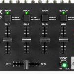 Vonyx STM3025 Mezclador de 4 canales - USB MP3, tecnología inalámbrica Bluetooth, 4 entradas de línea RCA, 2 entradas de phono RCA, 2 entradas de micrófono de 6,35 mm, salida auriculares y master RCA