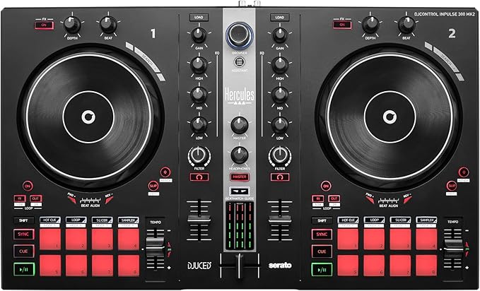 Hercules DJControl Inpulse 300 MK2 - Controladora De Dj Usb - Software de DJ y Tutoriales Incluidos