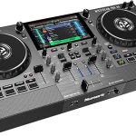 Numark Mixstream Pro Go - controlador DJ autónomo, batería, Mezclador DJ, altavoces, Amazon Music Unlimited, wifi, pantalla táctil, apto para Serato DJ