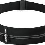 MOCOCITO Riñonera Running Cinturón para Correr Hombre Mujer Cinturón Running con Cierre Cremallera Riñonera Deportiva Impermeablepara Correr, Gimnasio, Viaje al Aire Libre (Negro)