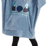 Disney Stitch Sudadera Mujer - Sudadera Manta con Capucha de Forro Polar, Talla Única, Oversize - Regalos para Mujer