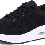 Mujer Zapatillas de Deporte Malla Air Cuña Cómodos Sneakers Mujer Casual Transpirables Running Senderismo Ligero Mesh Zapatillas