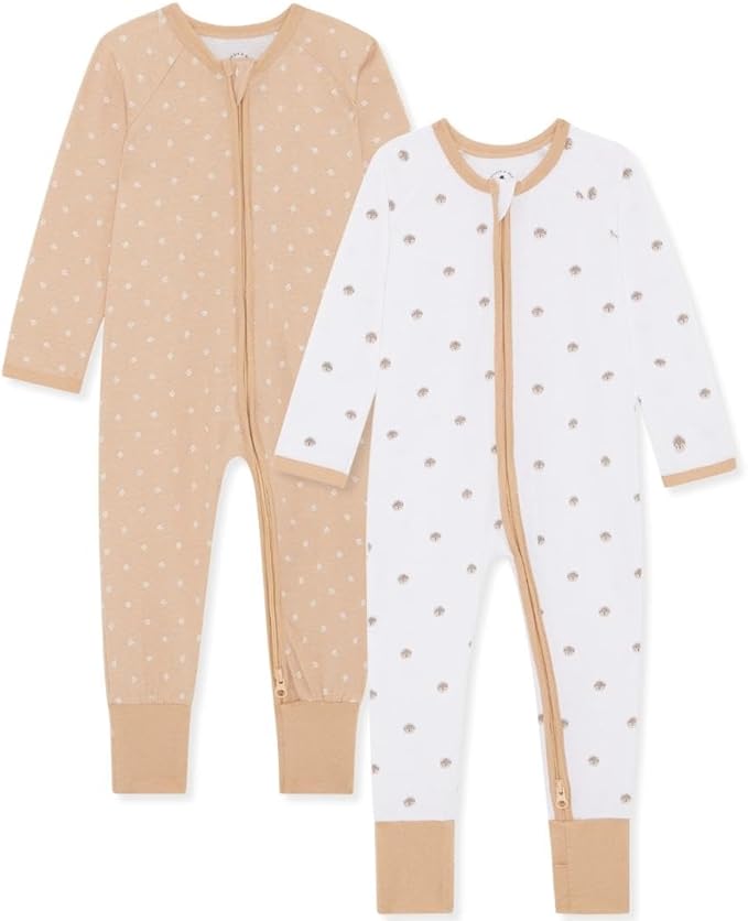 Bramble & Bear Pijama Bebé Niño y Niña (Packs de 2) - Algodón Orgánico. Pijamas Enteros para Bebés Supersuaves - Pijama con Cremallera y Apertura Fácil - Pijama Elástico sin Pies