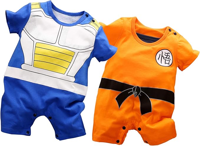 IURNXB Paquete 2 Mamelucos para Bebés Niños Lindo Recién Nacido Algodón Mono Infantil Ropa de Cosplay Dibujos Animados