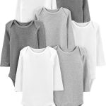 Simple Joys by Carter's Side-Snap Long-Sleeve Shirt Infant-and-Toddler-Bodysuits (Pack de 7) bebés Unisex