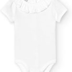 BABIDU Body Cuello Volante Manga Corta Ajustado Unisex bebé