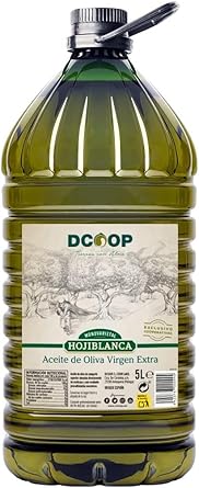 DCOOP Aceite de Oliva Virgen Extra - Variedad Hojiblanca, Ideal Para Cocinar, Botella PET Conserva las Propiedades del Producto, 5 Litros