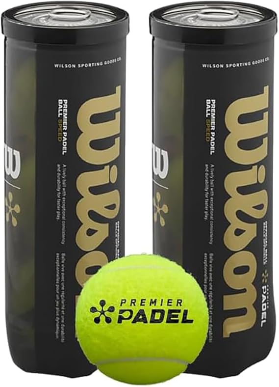 Wilson Premier Pelotas de pádel, Unisex-Adult, Amarillo, 2 x 3 Pack