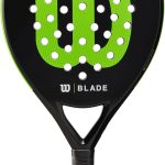 Wilson Pala de Pádel Blade Junior v2, Fibra de Vidrio, 300 g, Tamaño de Cabeza 439 cm², Negro/Verde neón