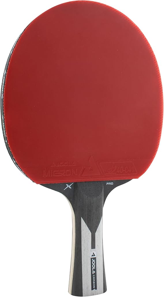 JOOLA 54206 Carbon X Pro - Raqueta de ping pong (7 estrellas, grosor de esponja de 2 mm), color negro y gris