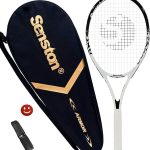 Senston Raqueta de Tenis Moldura de Una Pieza,Unisex,Incluido Bolsa de Tenis/1 Grip/1 Amortiguadores