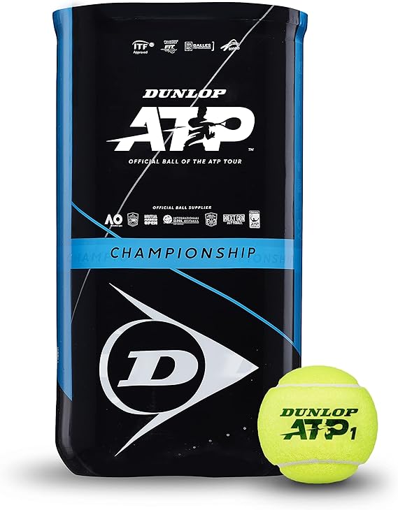 DUNLOP Tennis Ball ATP Championship – for Clay, Hard Court & Grass