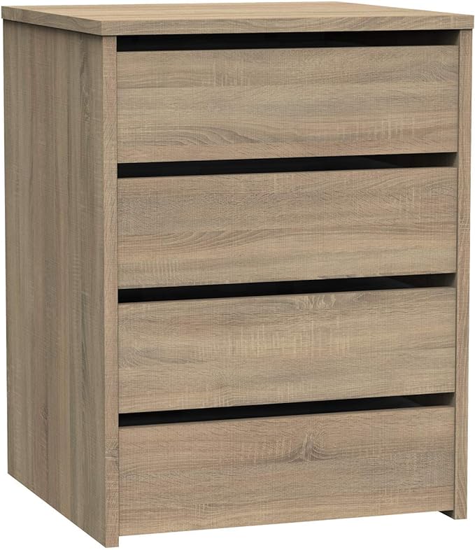 MUEBLES PITARCH | Cajonera 4 Cajones, Cómoda Dormitorios, Despachos, Interior Armario, Roble Cambrian, 63,5x46x45cm (Alto x Ancho x Fondo) Colección Tibet