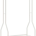 Amazon Basics Armario con dos estantes inferiores, blanco, 75 x 36.5 x 150 cm (L x W x H)