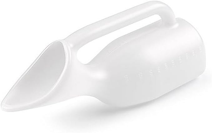 Plastic Forte Orinal Sanitario Mujer, Material Plástico Polietileno alta densidad, color Blanco, 1000ml, lavable.