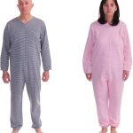 FERRUCCI COMFORT Pijama sanitario de invierno con cremallera en el lomo – 9014/1 – Hombre/Mujer – Ideal para personas mayores – Cálido y transpirable