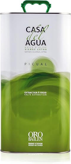 Oro Bailen - Casa del Agua LATA 5 Litros - Aceite de Oliva Virgen Extra Picual de Jaén en Formato Económico 5L