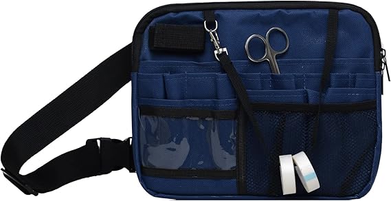 Riñonera de Enfermera, Bolsa de Espera de Enfermera, Riñonera Utilitaria de Enfermera para Material de Trabajo, Apta para Enfermera,RN, Vet-Azul(Solo Bolsa)