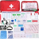 Botiquín de Primeros Auxilios de 200 Piezas,con Hielo, Manta de Emergencia,Máscara de RCP, Survival Tools Kit Bolsa Médica Emergencias para Coche, Hogar, Camping, Caza, Viajes, Aire Libre