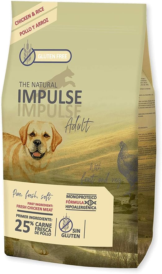 IMPULSE Pienso para Perros Natural Adult Chicken 12 Kg