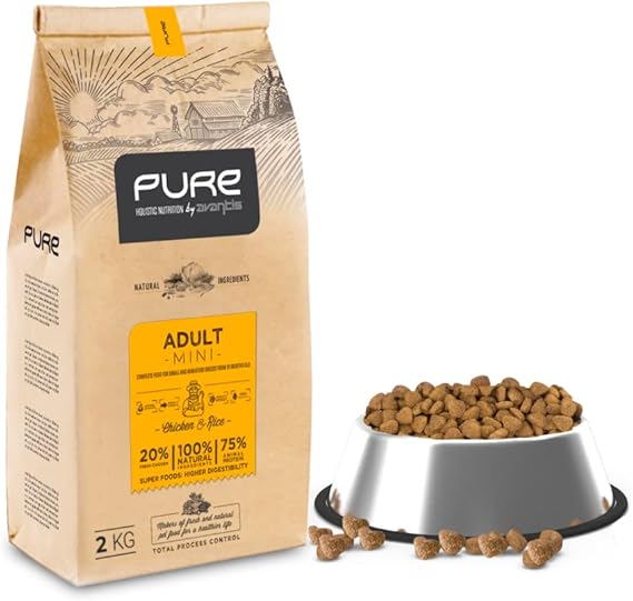 Avantis Pure Brave Mini - Pienso para Perros Adultos de Razas Pequeñas - 2 kg - Comida de Croquetas Crujientes y Fácil de Masticar - Pollo y Arroz