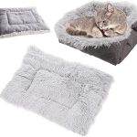 Ledeak Cama Perros, Mascota Gatos Gatitos Mediano Pequeño Cojín Cesta Sofá Suave Cachorro Animales Antiestres Lavables Interior Invierno Mullida Extraíble para Dormir Descansar(Gris)