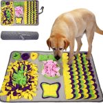 McNory Snuffle Mat para Perros, Alfombra de Actividades para Mascotas, Alfombra Olfato Perro Mascotas Perros tapete de Entrenamiento Rompecabezas Juguetes de alimentación Bowl(70 * 50 cm)