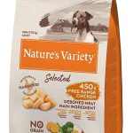 Nature's Variety Selected, Pienso para Perros Adultos Pequeños, Sin cereales, con Pollo campero deshuesado, 1,5kg