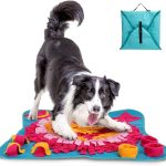 Nobleza - Alfombra Olfativa Juego de Inteligencia para Perros – Juguete Interactivos Snuffle Mat para Perros - Estera de Alimentación Lenta Portátil para Entrenamiento de Forrajeo, 70 * 70cm