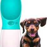 Edipets, Bebedero Perro Portatil, 350 ml, Antibacteriano, Botella Agua a Prueba de Fugas, Libre de BPA, Ideal para Las Actividades al Aire Libre (Azul)