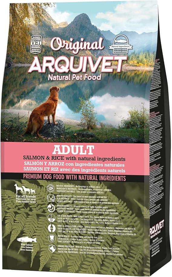 Arquivet Original Adult - Pienso para Perros Adultos - Salmón y Arroz, 3 kg (Paquete de 1)