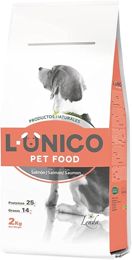 L-Único con Salmón 14KG - Pienso para Perros Jóvenes y Adultos | Alimento Completo y Natural con Salmón