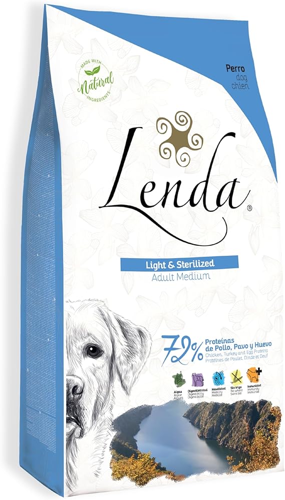 Lenda Light 12 KG - Pienso para Perros Adultos con Sobrepeso o Tendencia a Engordar | Comida para Mascotas Rica En Pollo Y Baja En Calorías | Ideal para Perros Esterilizados