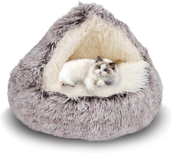 Cama mullida para perro en forma de concha Cama para gato de 50 cm Cama cálida para animales Cama para mascotas Sofá lavable para perro Sofá para gato Cesto de felpa para perro Cesto para gato Cama